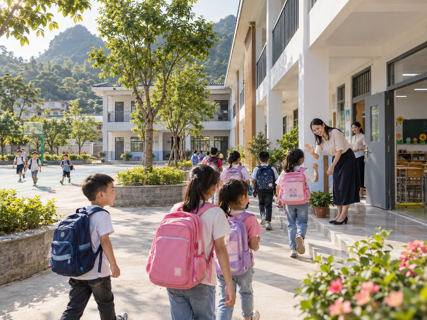 国色天香阳光希望小学落成